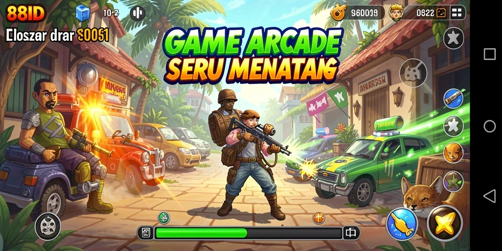 Tampilan gameplay utama 88ID yang penuh warna dan menarik.