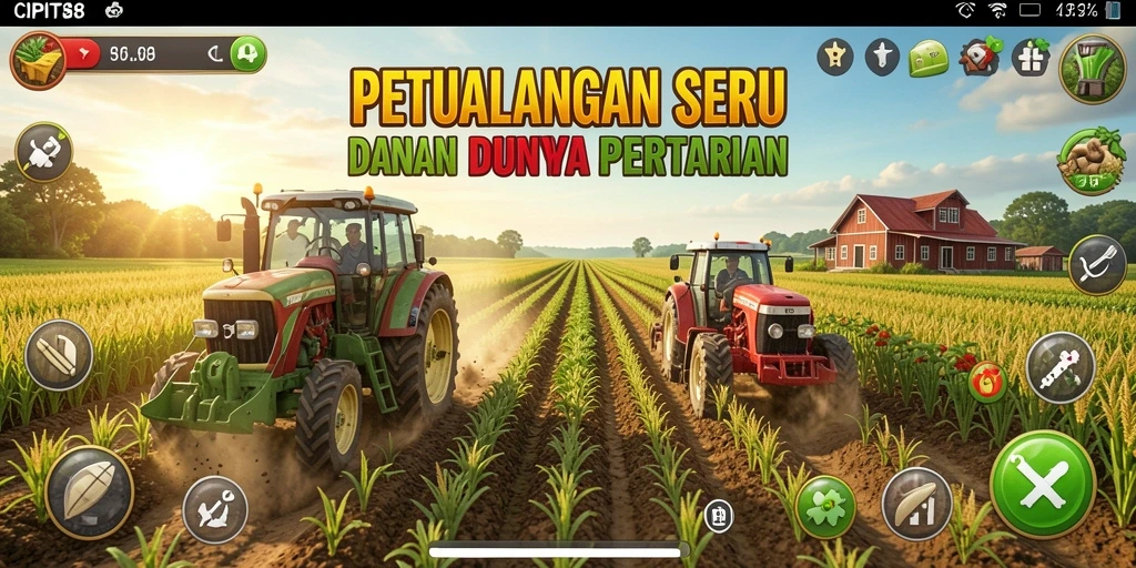 Screenshot gameplay CIPIT88 yang menunjukkan keindahan pertanian.