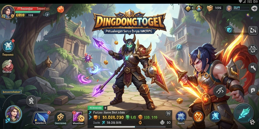 Tampilan gameplay DINGDONGTOGEL yang menakjubkan di dunia MMORPG.
