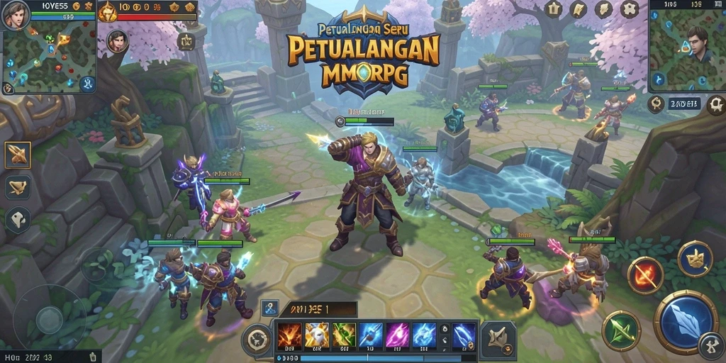 Tangkapan layar utama HOYE55 menampilkan aksi seru dalam dunia MMORPG yang menarik.