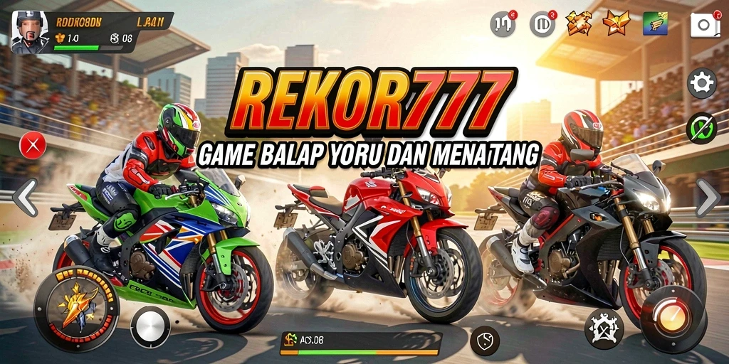 Gameplay seru dalam balapan motor yang menegangkan di REKOR777.